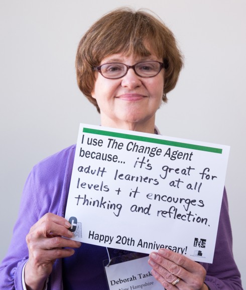 I use The Change Agent because its great for adult learners at all levels and it encourages thinking and reflection.