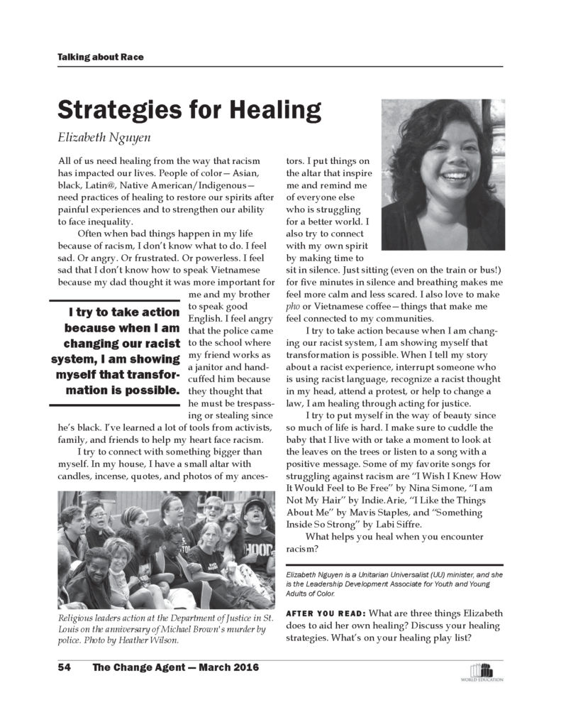 Image of Change Agent article "Strategies for Healing" by Elizabeth Nguyen